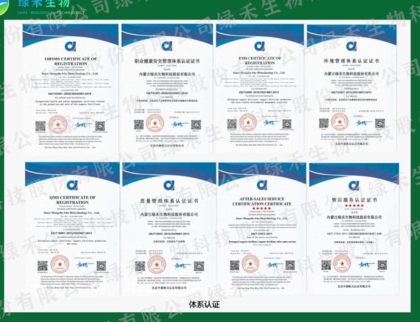 質量管理體系、環境管理體系、售后服務認證證書